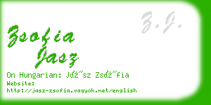 zsofia jasz business card